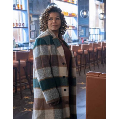The Equalizer 2021 Queen Latifah Checked Coat